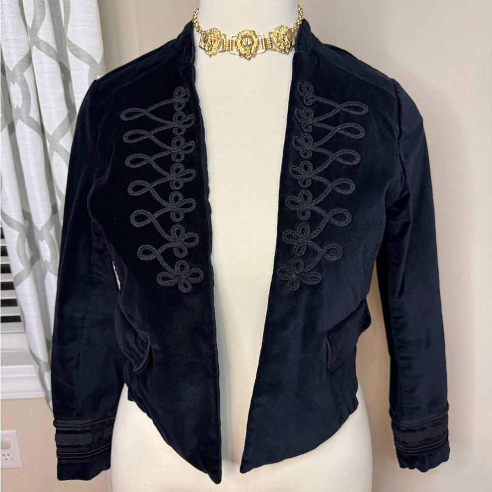 Torrid Festi Stretch Velvet Tailored Military Blazer